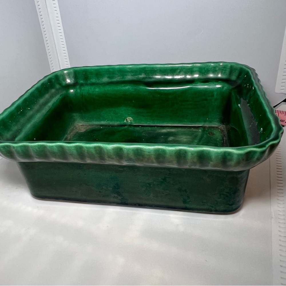 Miramar California Pottery Planter 1953 Vintage Dark Green Number 155
